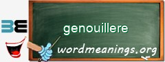 WordMeaning blackboard for genouillere